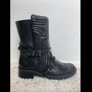 Nasty Gal SCHUTZ “Paolette” Leather Moto Boots